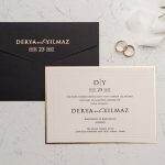 Siyah Zarflı Zarif Davetiye Modeli
