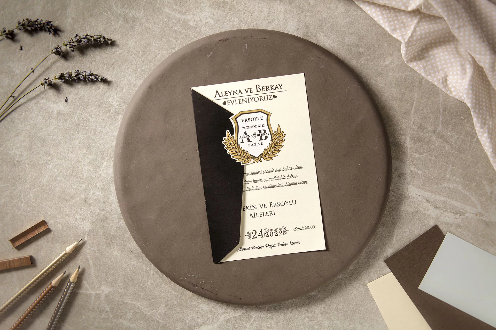 siyah zarfsız düğün davetiyesi (1)