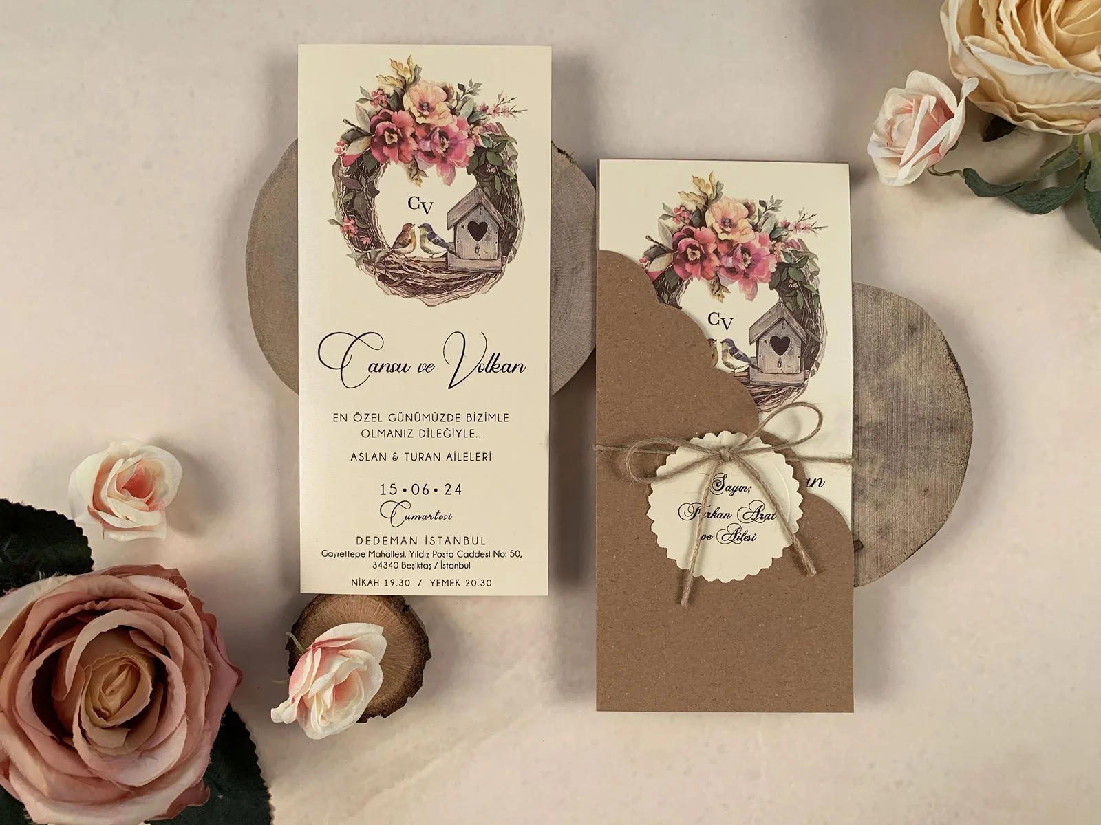 kuş yuvası tasarımlı davetiye (1)