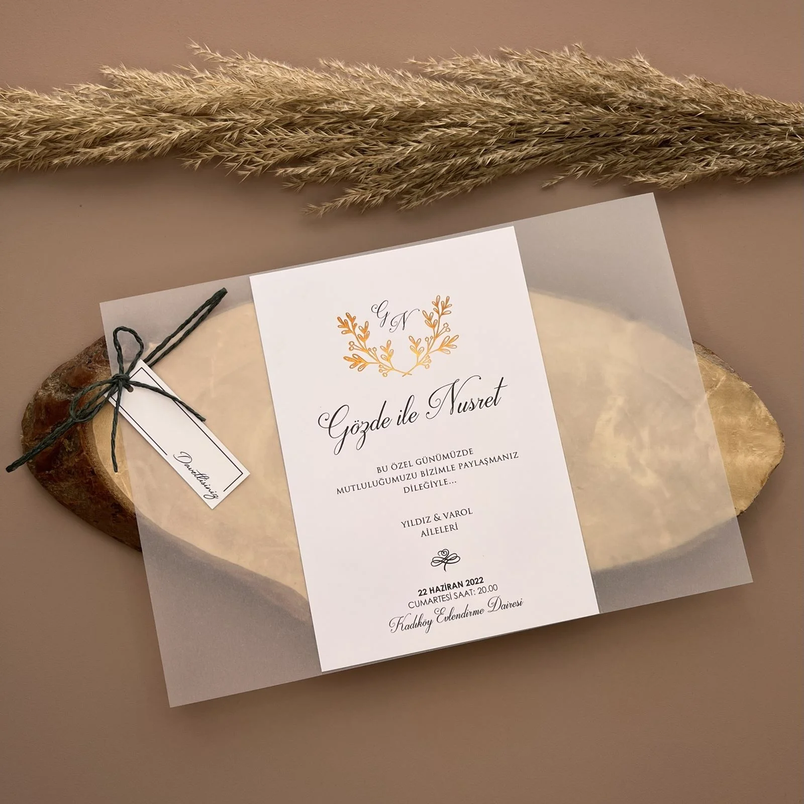 cipso çiçekli düğün kartları (2)