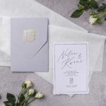 Modern Özel Kesimli Sade Davetiye