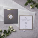 Yaldız Kenarlı Kare Davetiye