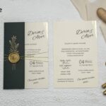 Antik Gold Mühürlü Şık Davetiye