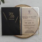 Yaldız Kenarlı Özel Şeffaf Davetiye