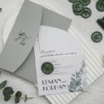 Yarım Oval Kesim Mühürlü Davetiye