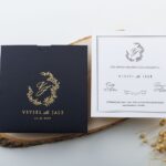 Siyah Kare Zarflı Minimal Davetiye