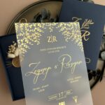Özel Üretim Lacivert Kutulu Davetiye - Görsel 2