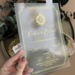 Gold Mühürlü ve Kuru Çiçekli Davetiye - Görsel 3