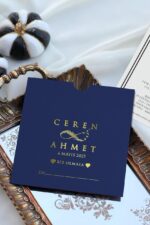 Sonsuzluk Temalı Lacivert Davetiye - Görsel 2