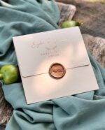 Rose Gold Yaldız Baskılı Kare Davetiye - Görsel 2