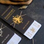 Siyah Pasaport ve Uçak Bileti Davetiye - Görsel 5
