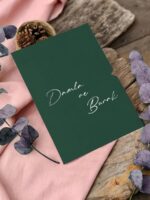 Zümrüt Yeşili Zarflı Sade Davetiye - Görsel 2