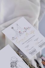 Romantik Çizimli Sade Davetiye - Görsel 2
