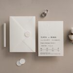 "Save the Date" Kabartmalı Sade Davetiye