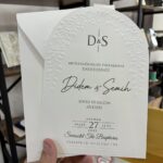 İnci Detaylı Kabartmalı Davetiye